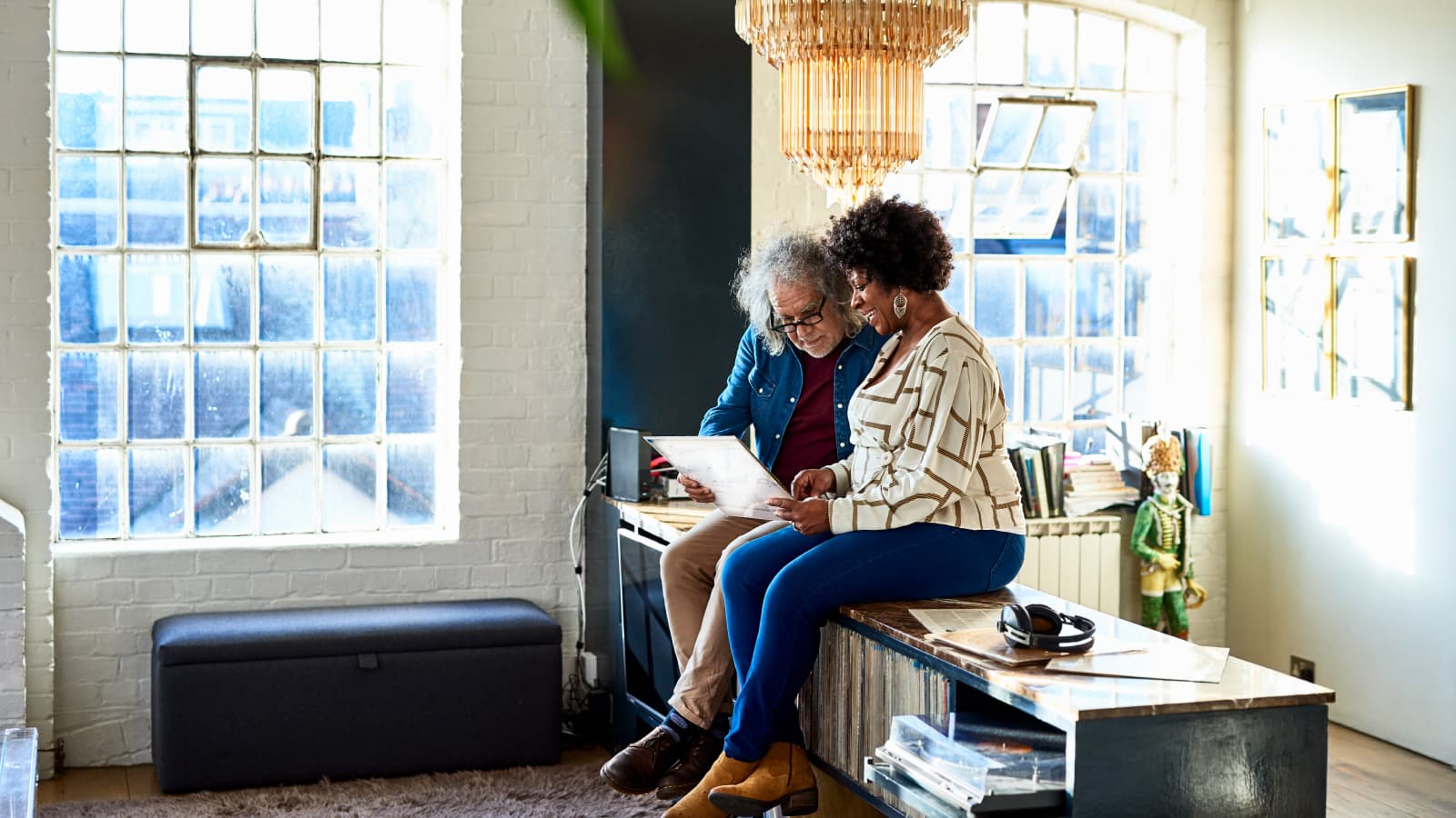 Investment brokers meeting together in the office